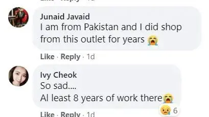 A foreigner's comment after hearing F.O.S Midvalley closing down.