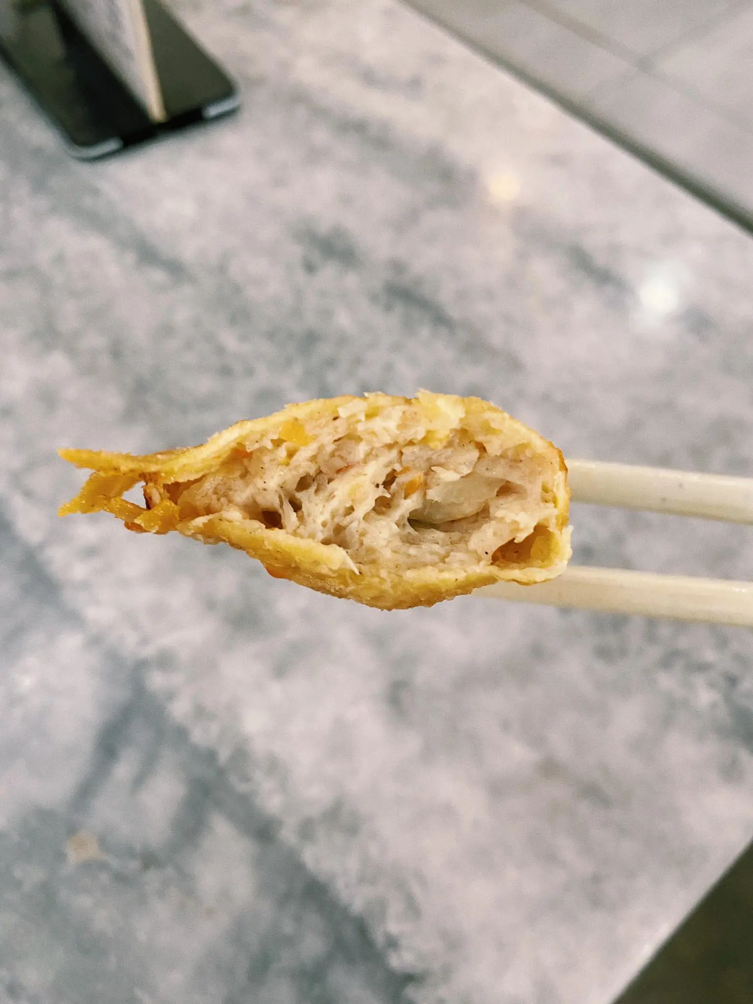Inside of Fried Sui Kau