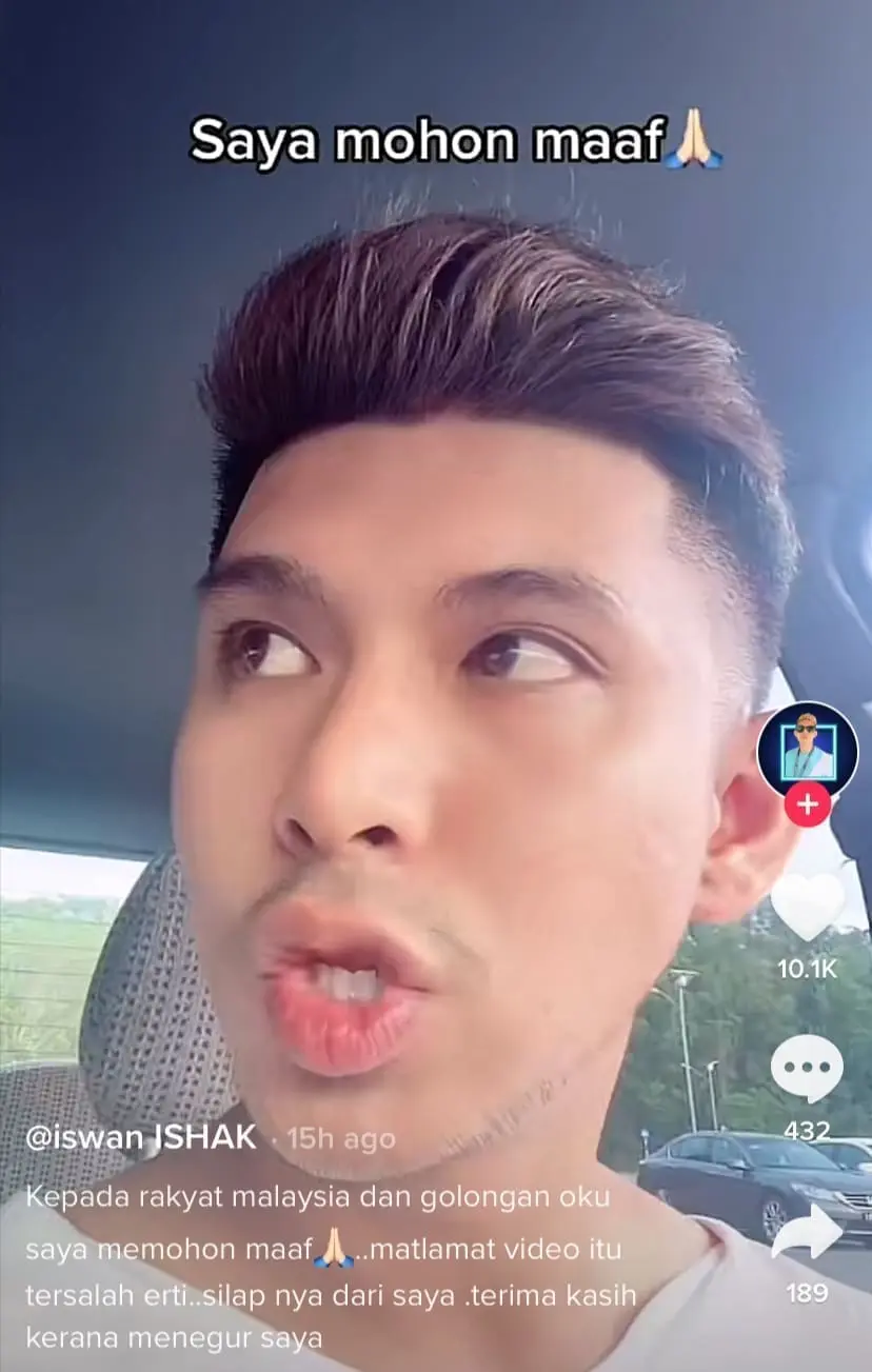 Iswan clarifies his TikTok OKU Video 1