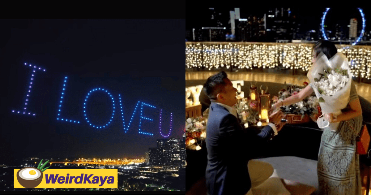 S'pore man proposes to girlfriend using 150 drones at Gardens at the Bay