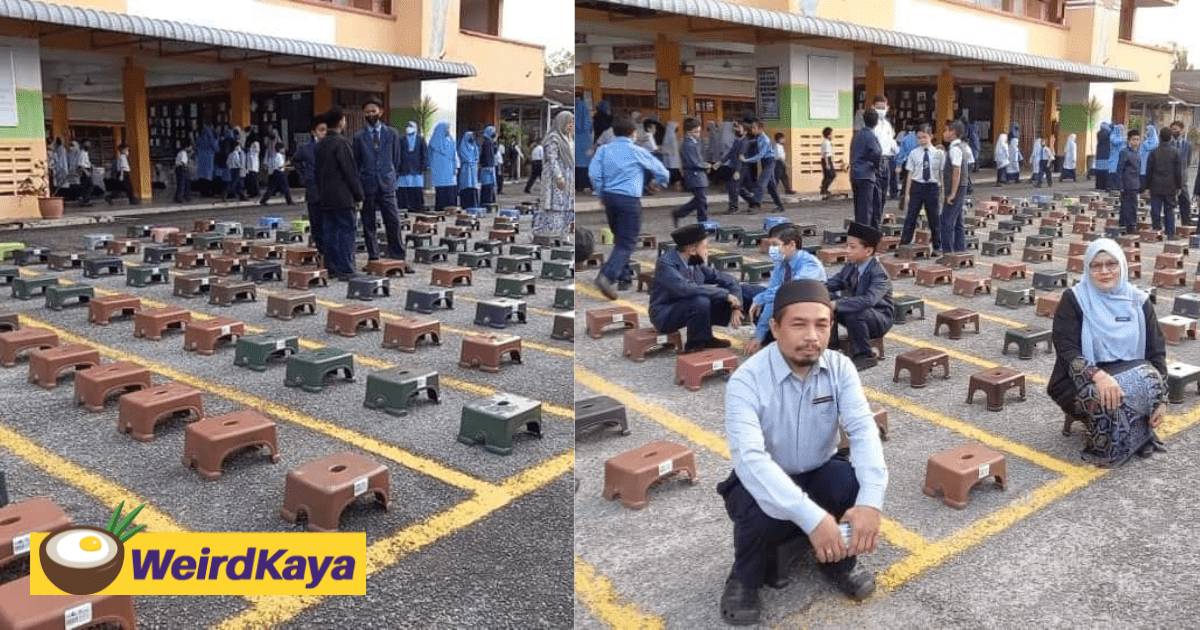 "Too Pampered" — Netizens Divided Over School Giving Students Chairs To Use During Assembly