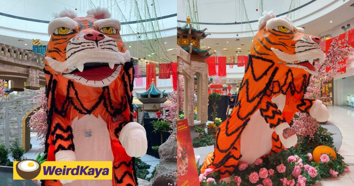 Weirdly-made face of tiger mascot at Bintulu mall makes M'sians burst with laughter