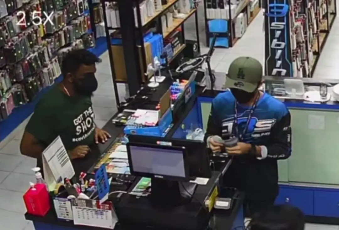 Man pretending computer technician