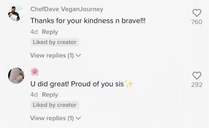 Comments under Nadia post