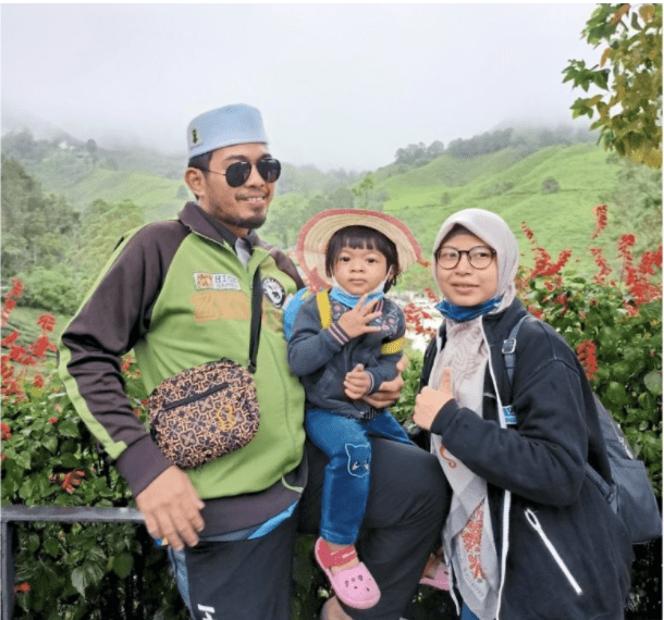 Secondary school teacher and family
