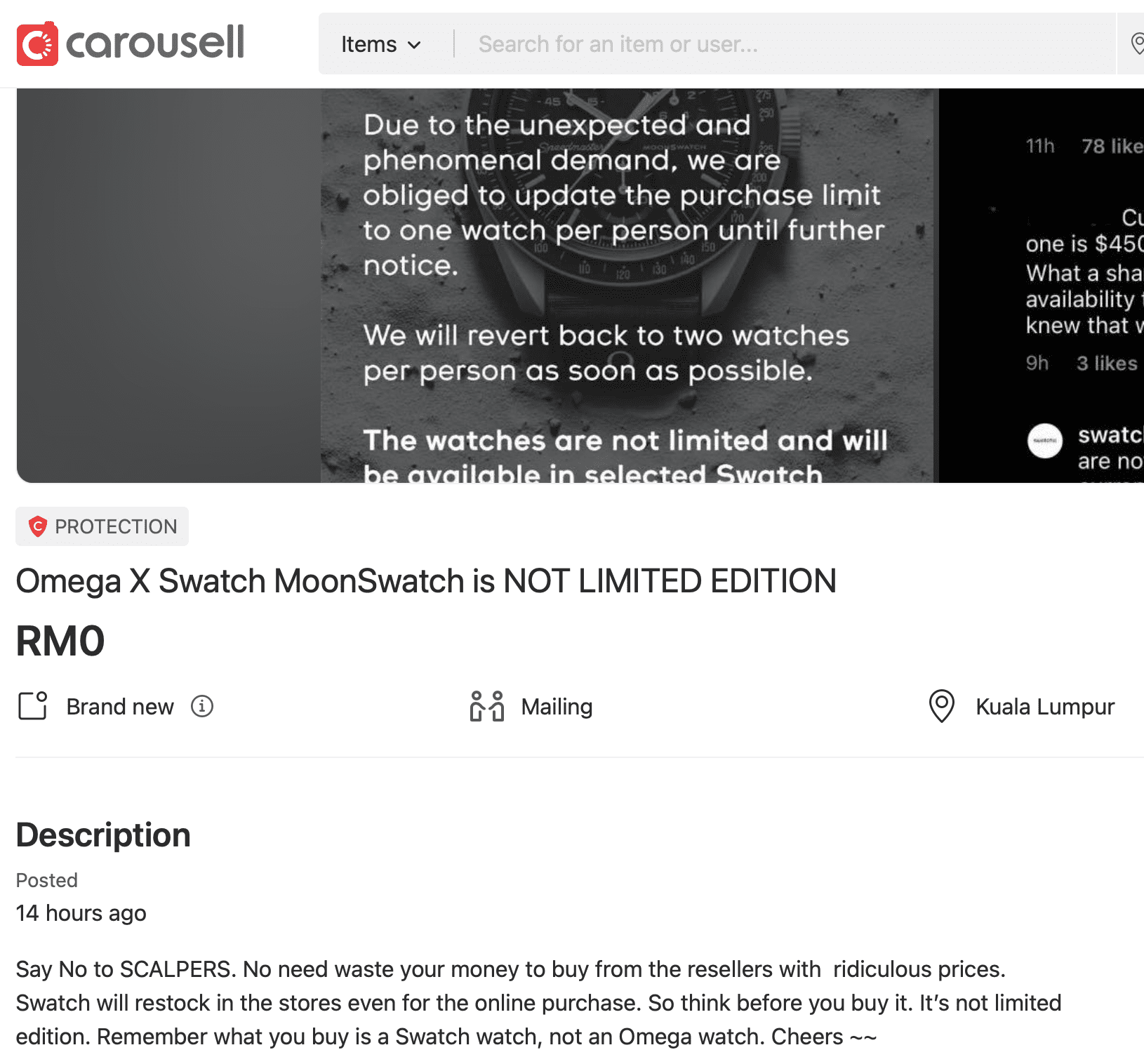 Omega x Swatch is not limited edition