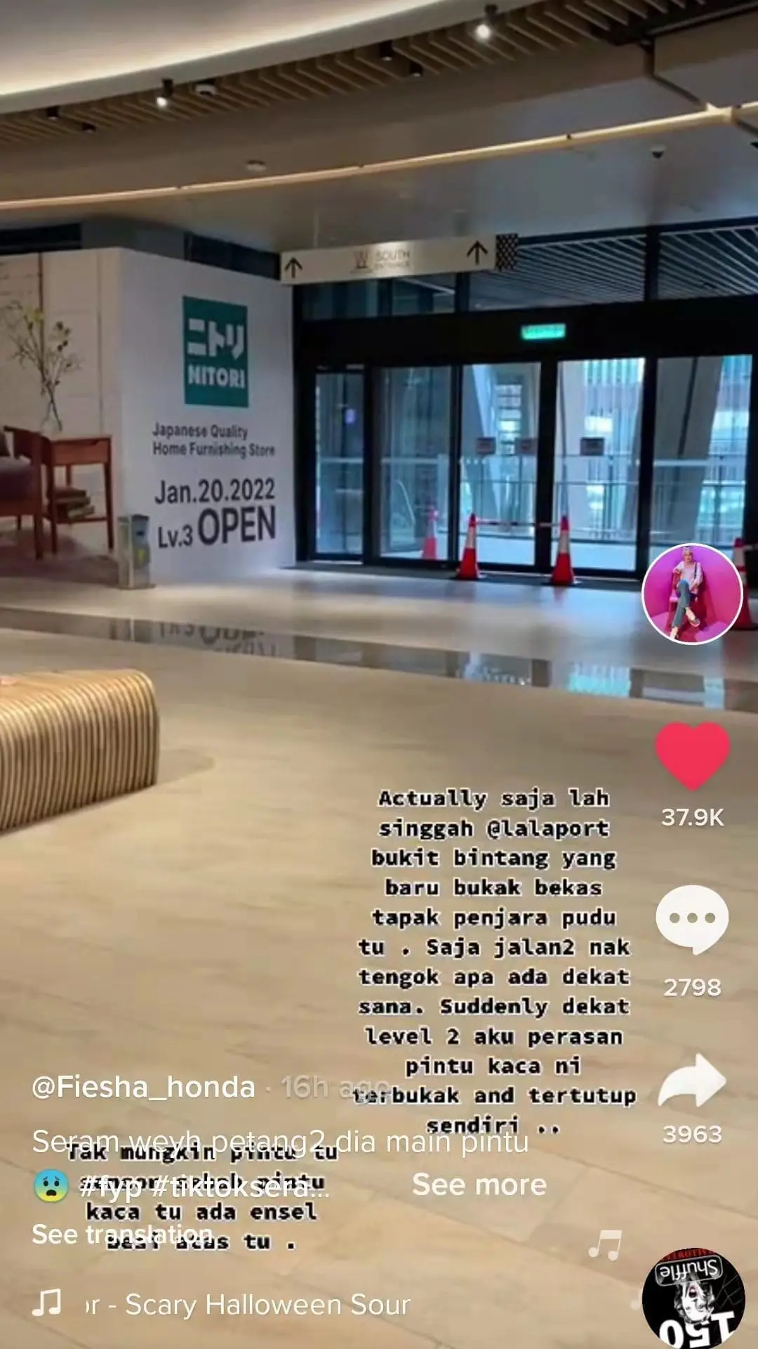 Paranormal or prank? Netizen spots glass door opening and closing on its own at Lalaport Bukit Bintang