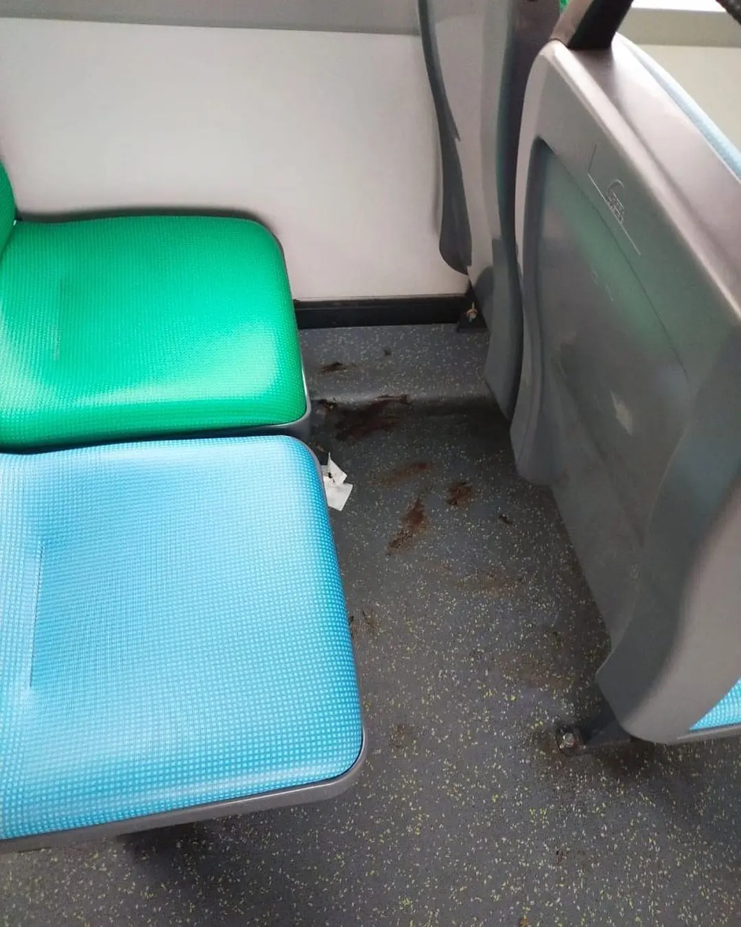 Faeces left on Rapid KL bus