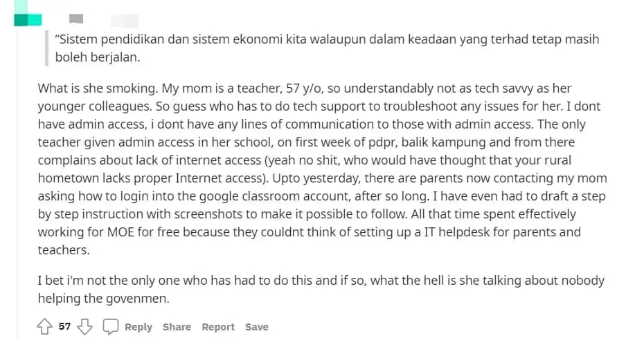 Reddit Comment On PAS