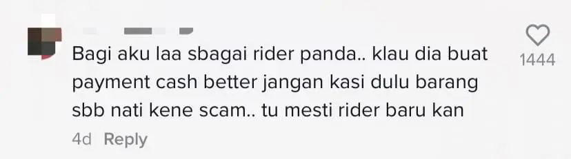 Rider left heartbroken for customer who ordered without paying 02