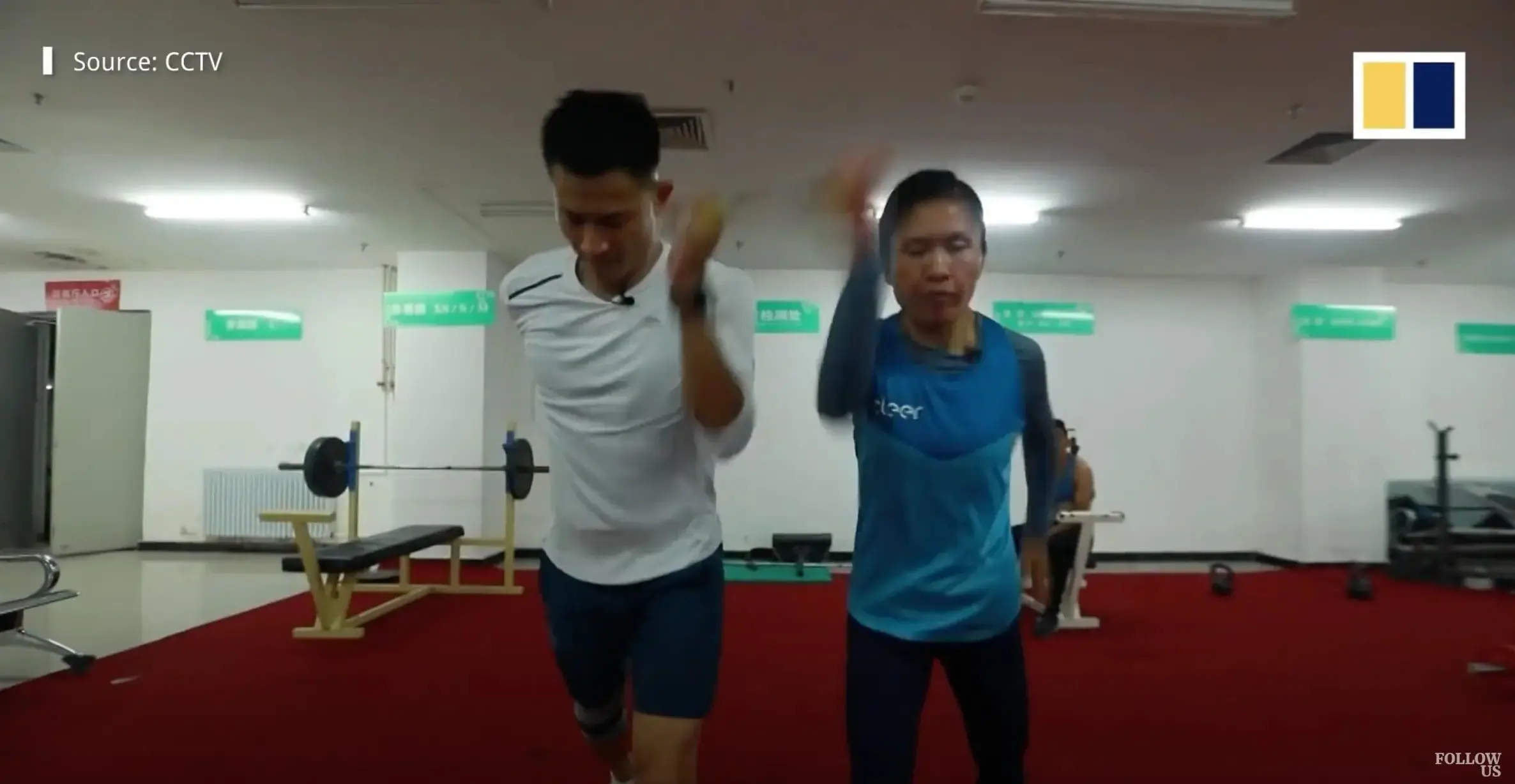 XuDongLin and LiuCuiQing training together