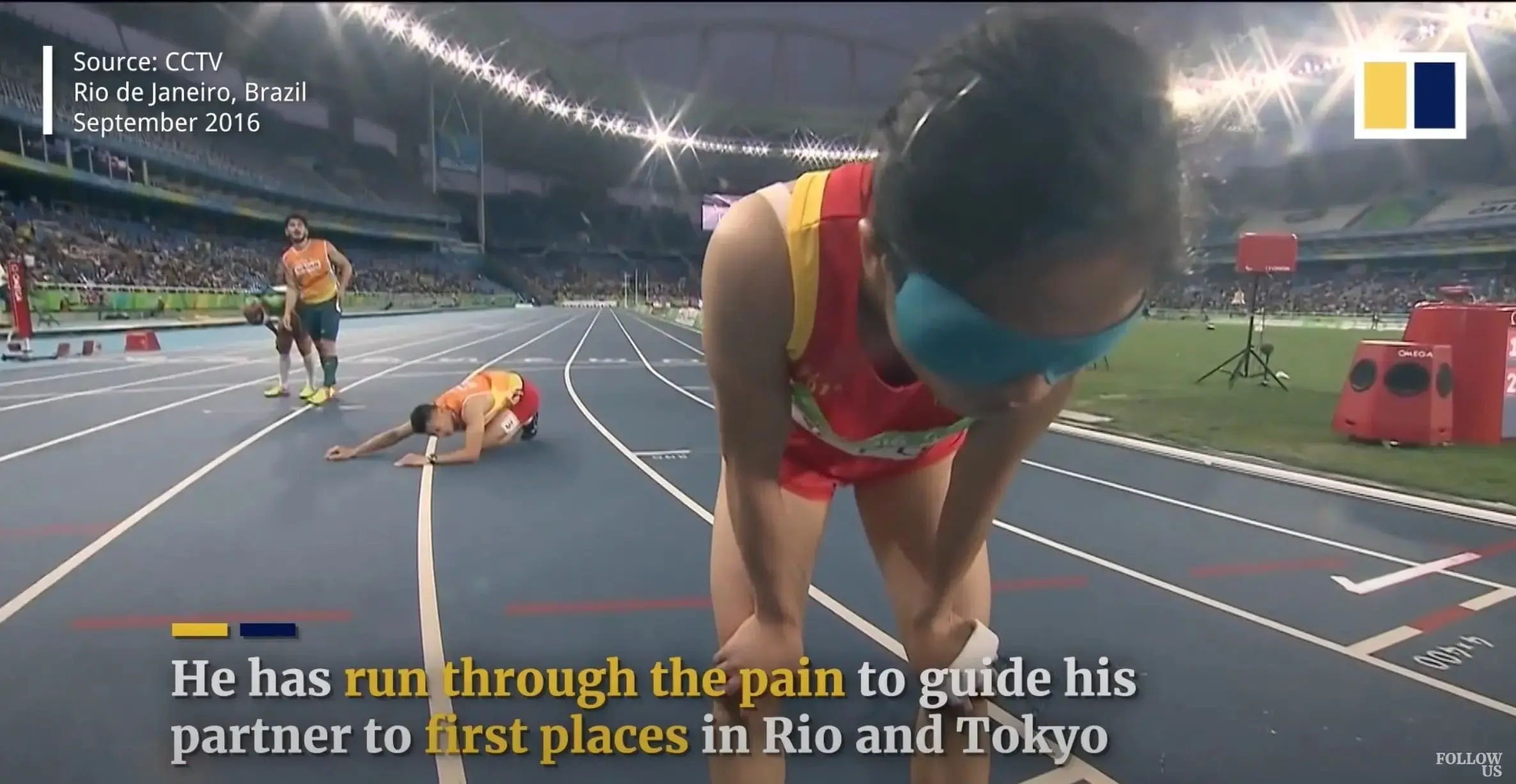 XuDongLin run through pain to guide partner