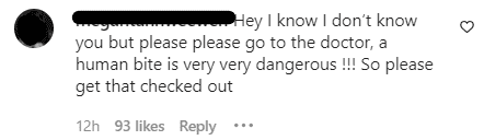 IG comment screenshot