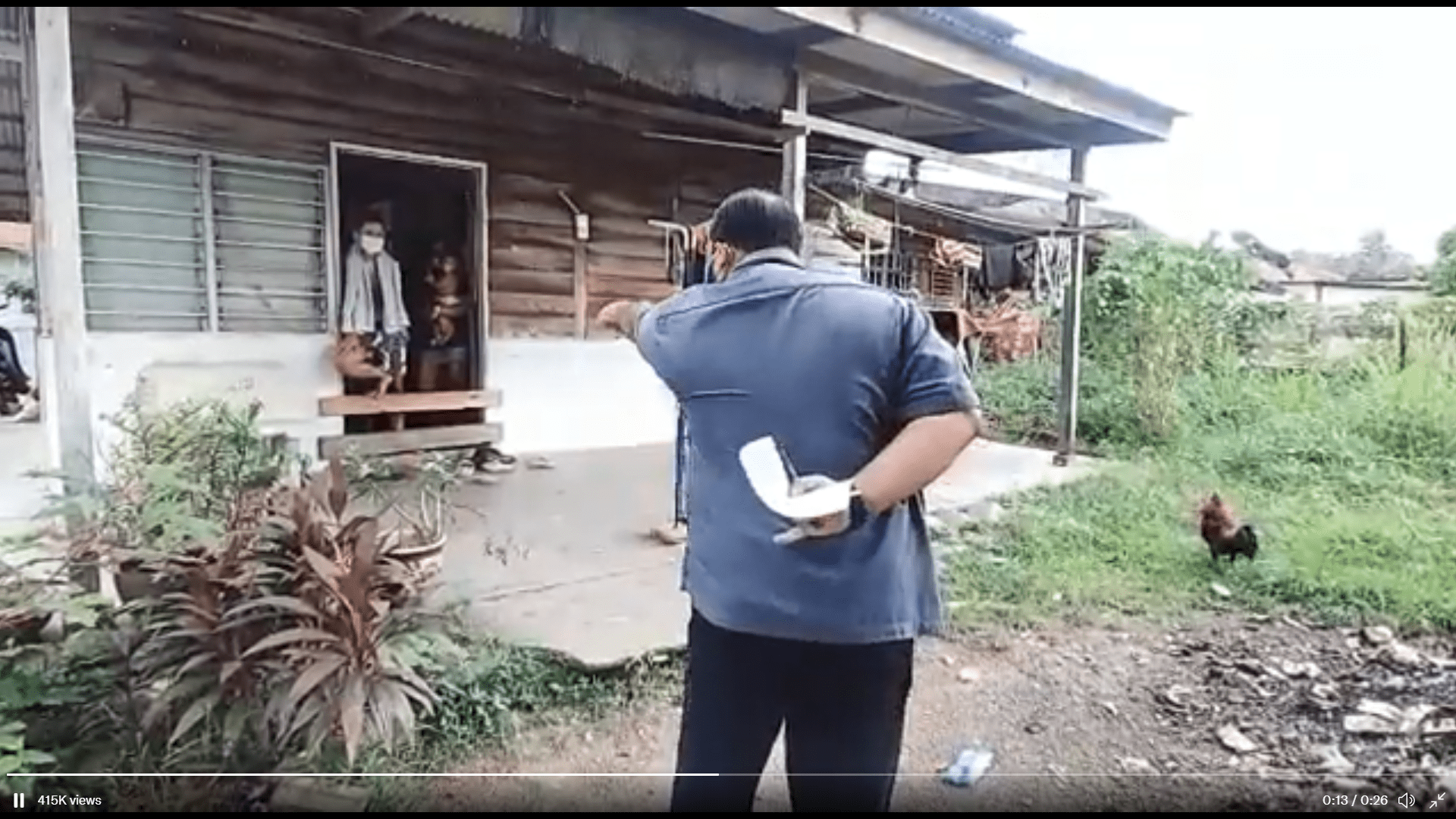 Village head reprimands siblings for breaking COVID rules to meet friends