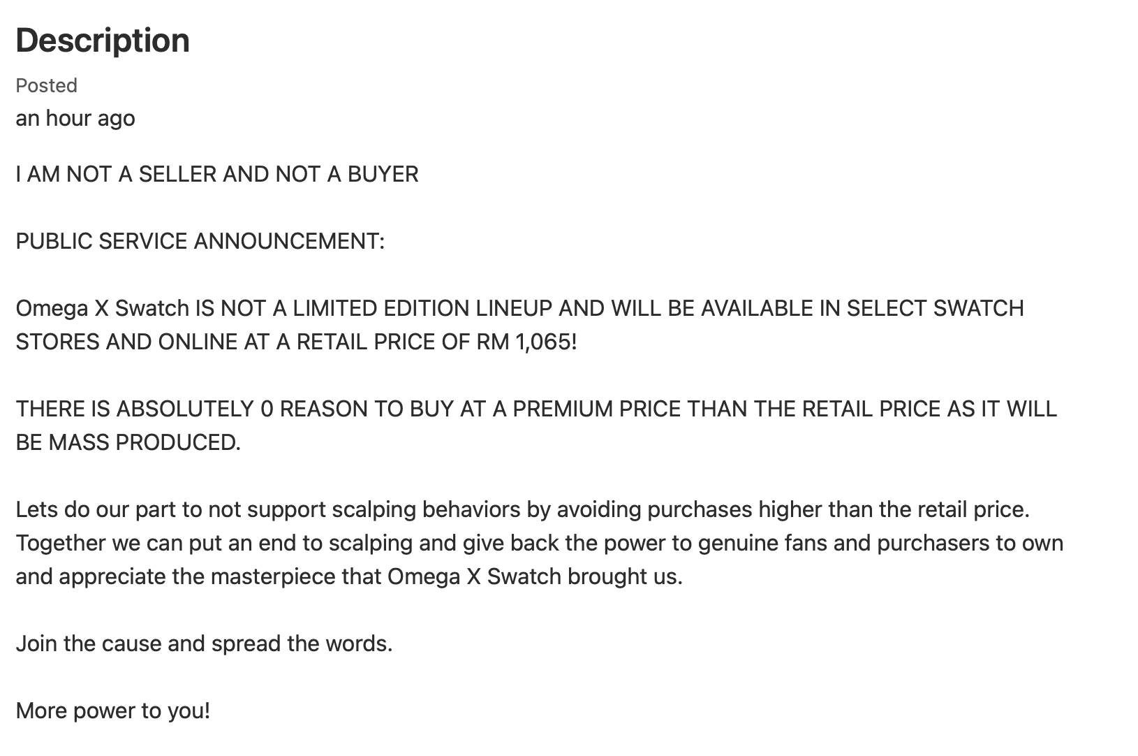 Some posted fake listings to warn potential buyers