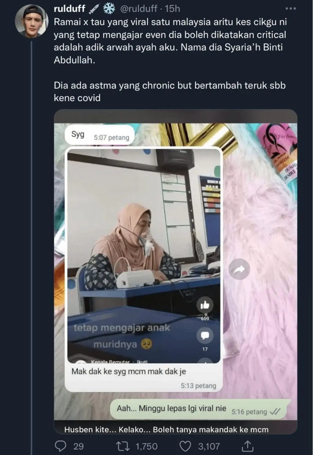 Story behind johor teacher who wears a oxgyen mask to continue her lesson 02