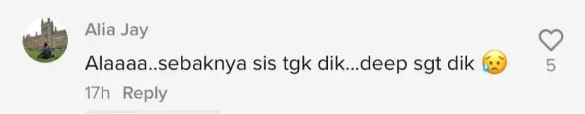 TikTok comment - sedih
