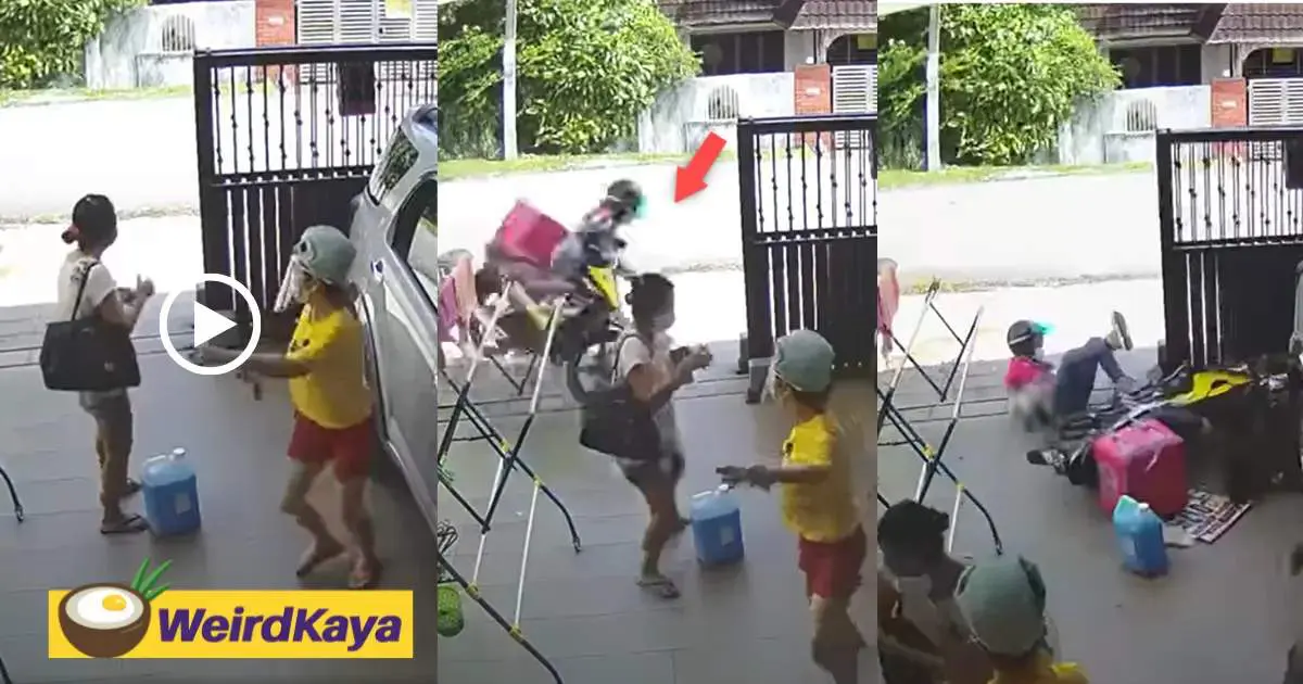 Rider crashes into house gate due to unleashed dog, shocks occupants