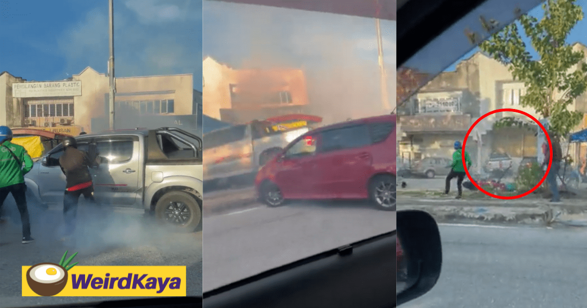 SUV collides with multiple cars and roadside stalls before crashing into a shoplot