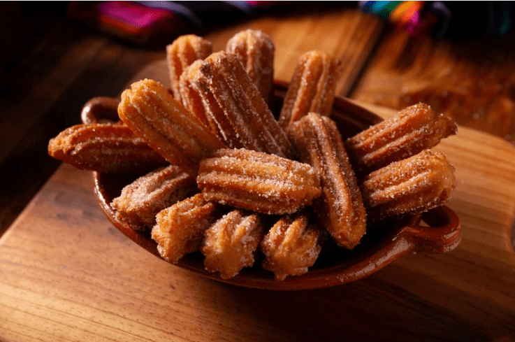 A plate of churros