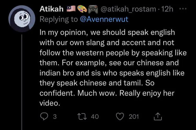 "So What If They Look Me Up Down Up Down?" — M'sian TikToker Praised For Her Confidence Despite Broken English comment 3