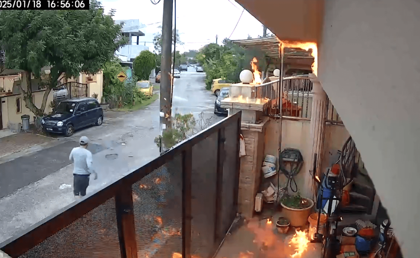 Ah Long throws Molotov cocktail