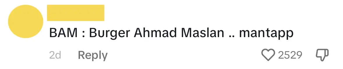 Ahmad Maslan Shows off flipping burger skills comment 01