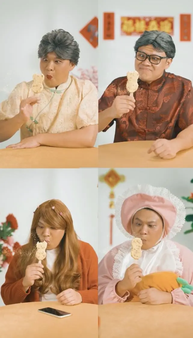 All eating Wall's Honey Butter Almond