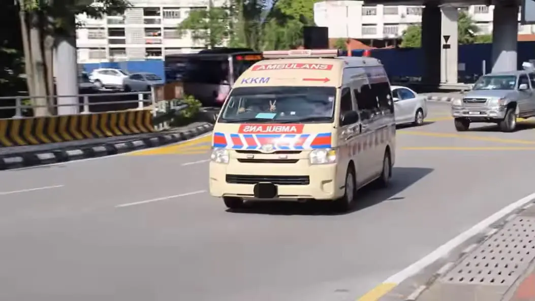 Ambulance on the road in KL