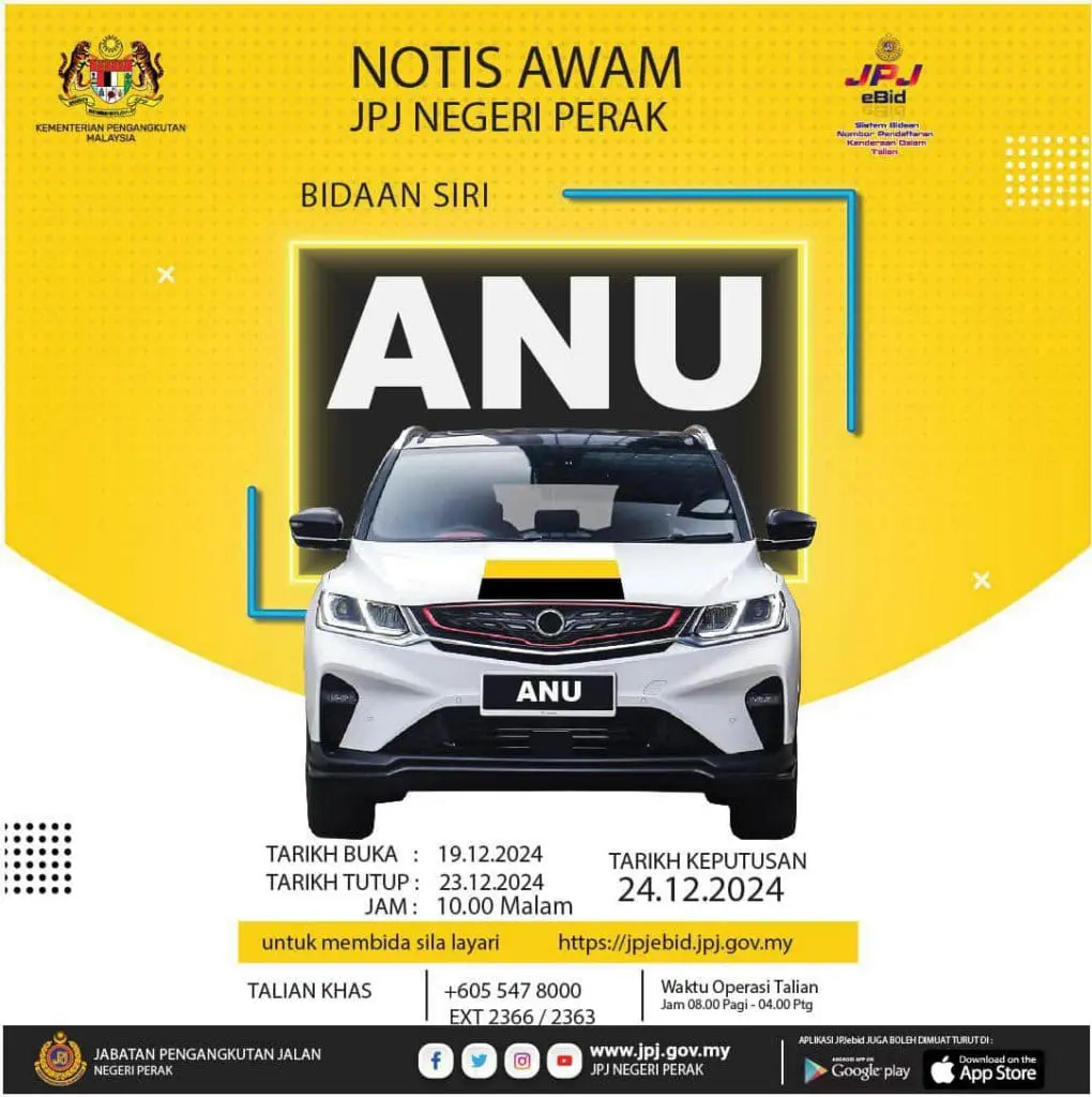 anu jpj perak number plate for bidding