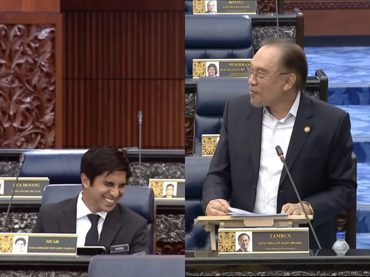 anwar and syed saddiq in parliament