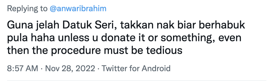 Anwar Rejects New Mercedes S600 By PMO, Will Use Any Car Provided For Him comment 02