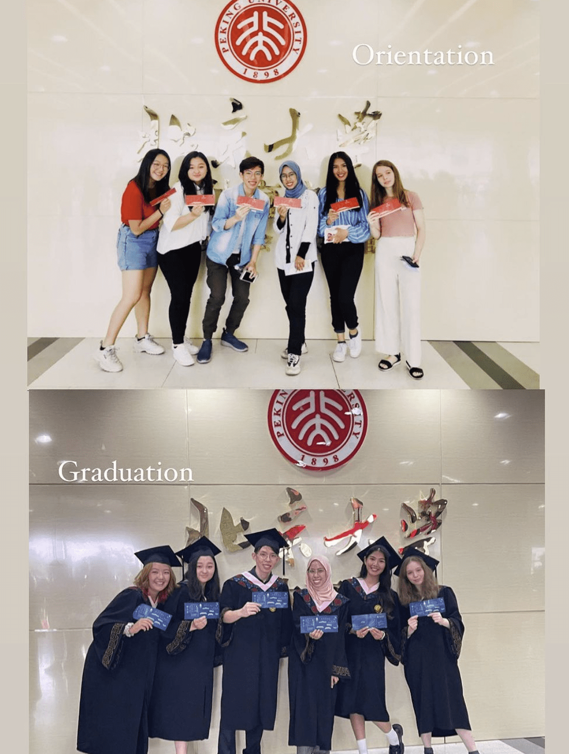 Aqilah Anuar with her pre-university course batch