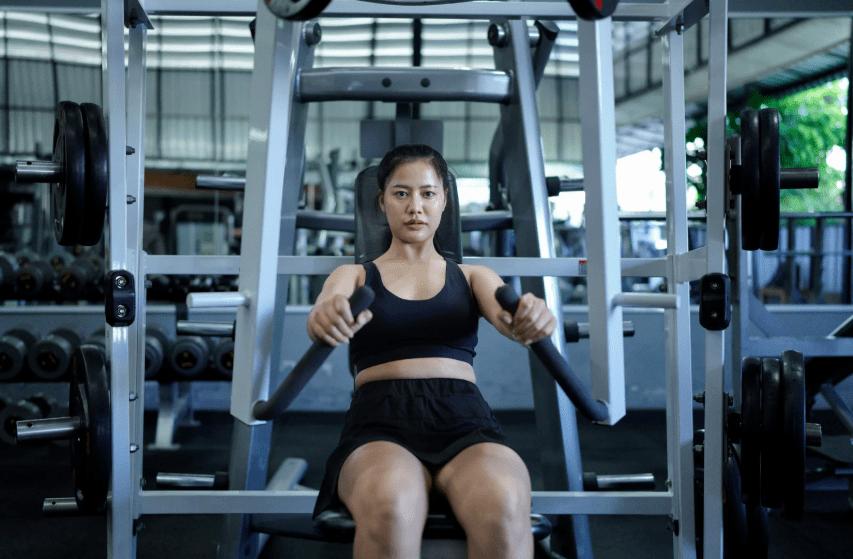 Asian woman at the gym