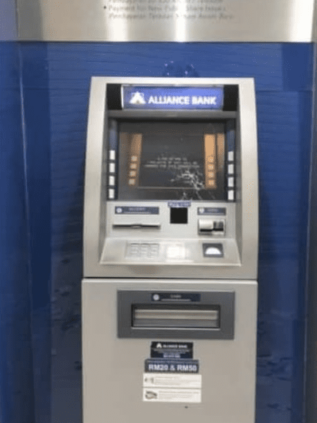 Drunk Johor Man Damages ATM Machine After It 'Swallowed' His Bank Card