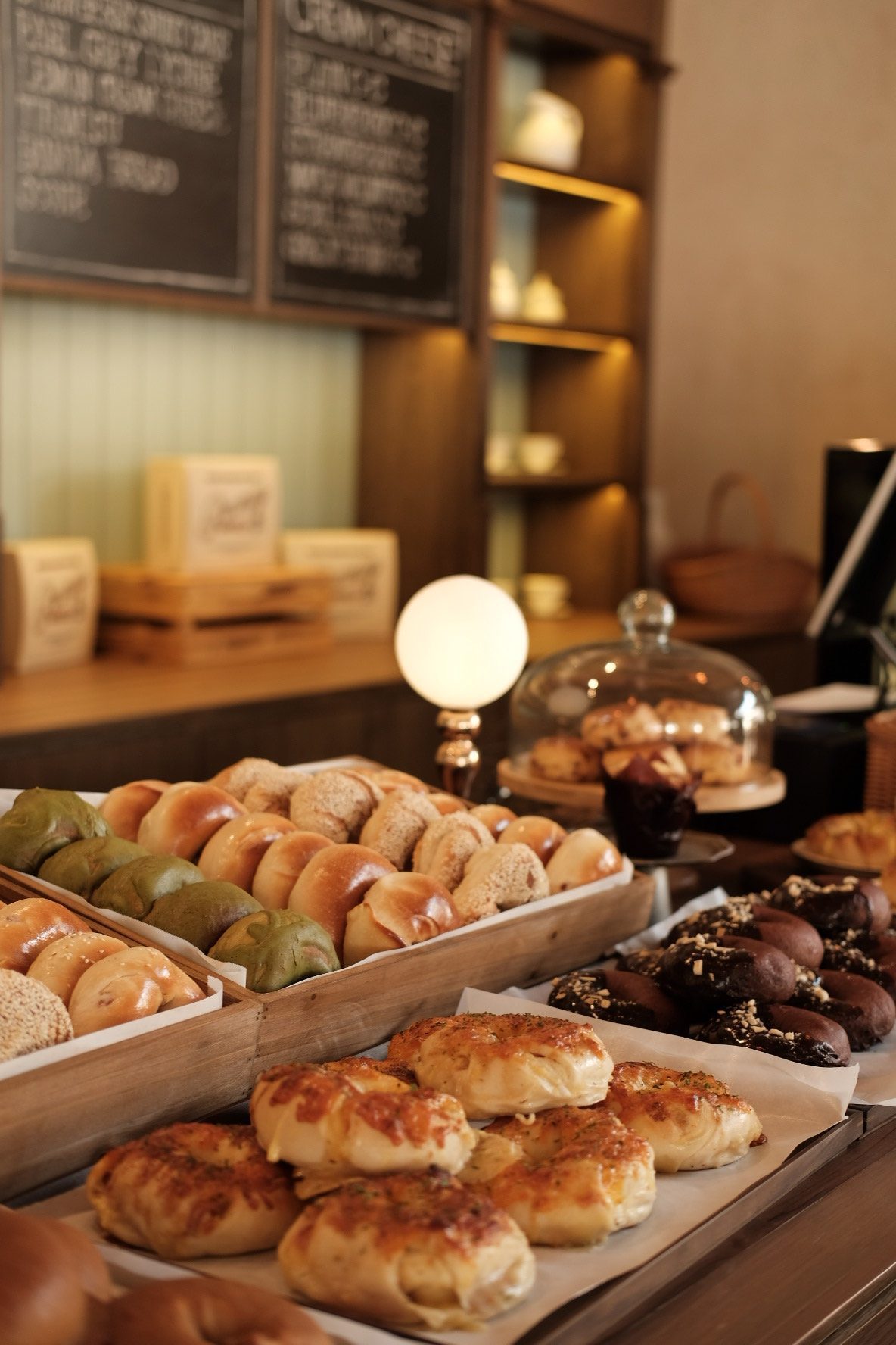 Bagels sold at Grumpy Bagels