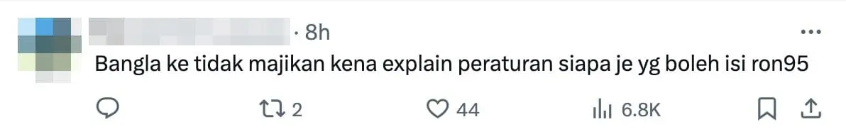 Bangladeshi worker needs employer to tell him foreign car cannot pump petrol