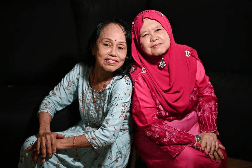 Thangah and Fatimah, childhood best friends turned sisters