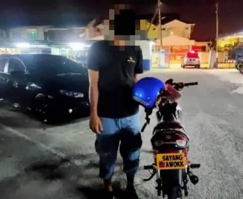 M'sian Motorcyclist Arrested For Using Number Plate With 'Love You' Written On It