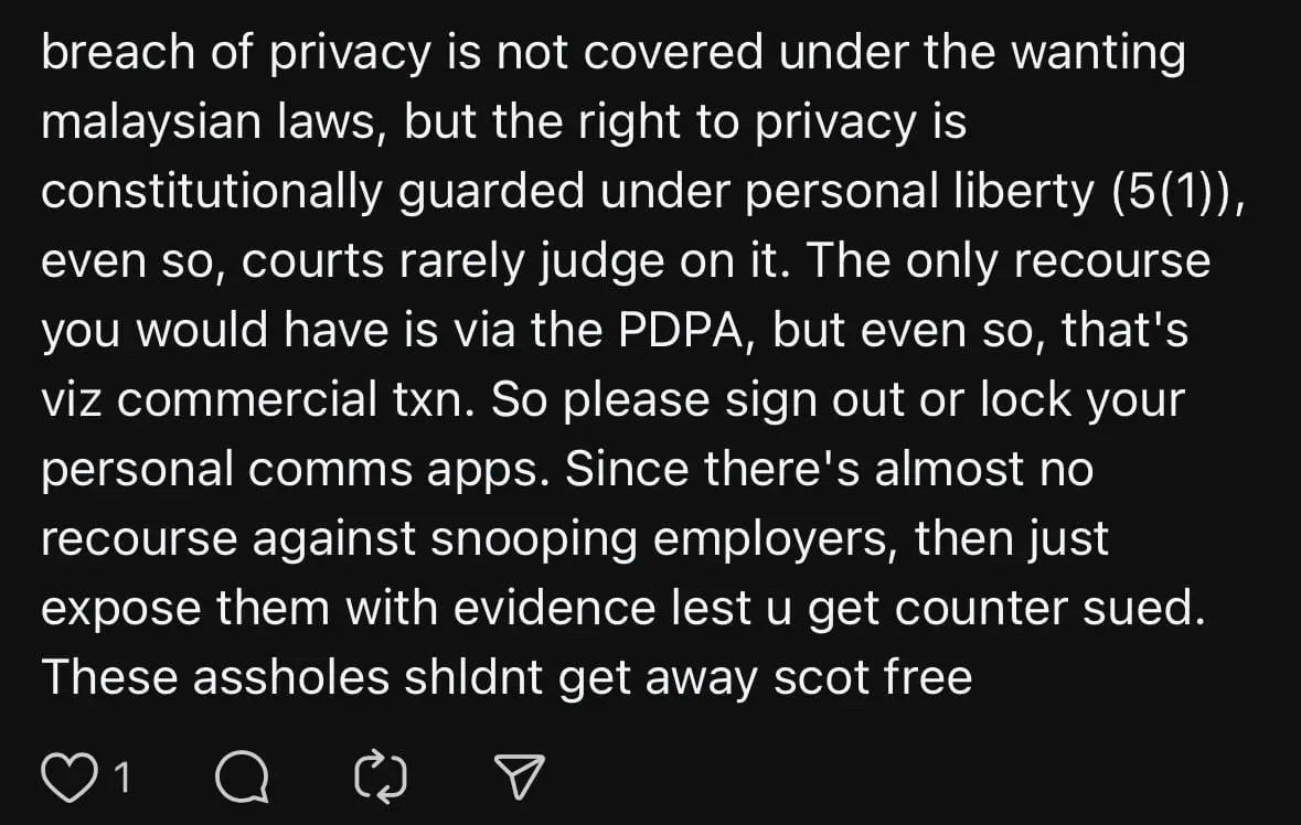 boss read staff private whatsapp text - comment