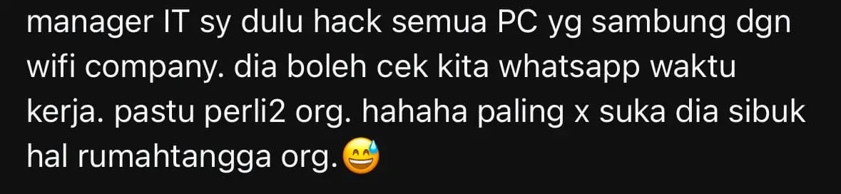 boss read staff private whatsapp text - comment