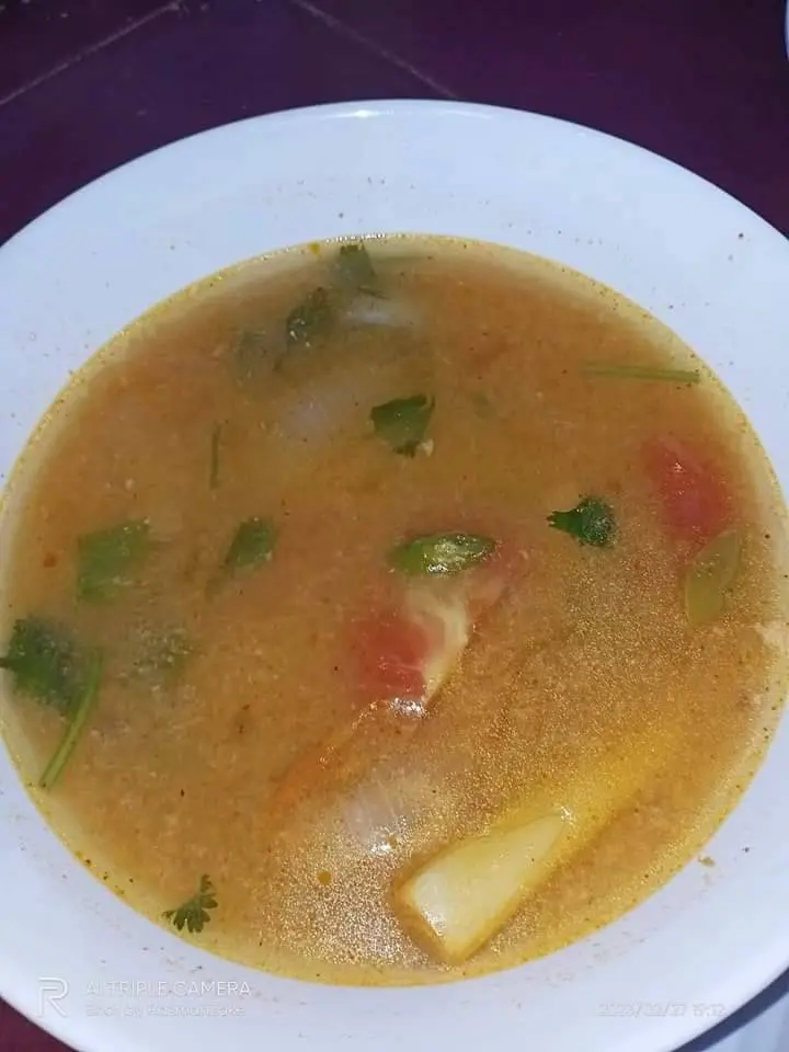 Bowl of tomyam soup