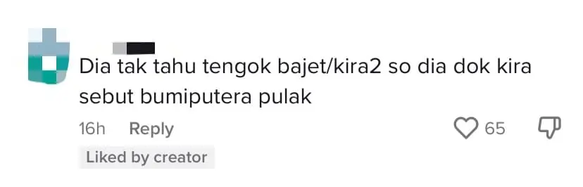 budget 2023 bumiputera PN MP comment 01