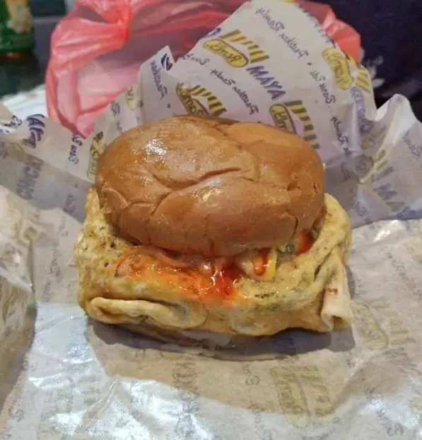 burger telur + ayam
