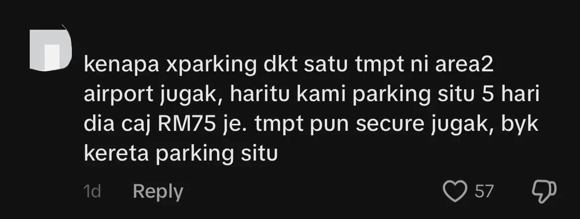 M'sian Woman Hit With Over RM2K Bill For 2-Week Parking At KLIA comment 3