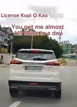 Car plate number of reckless SUV driver