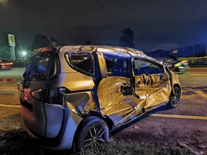 Car which 7yo SG boy was flung out