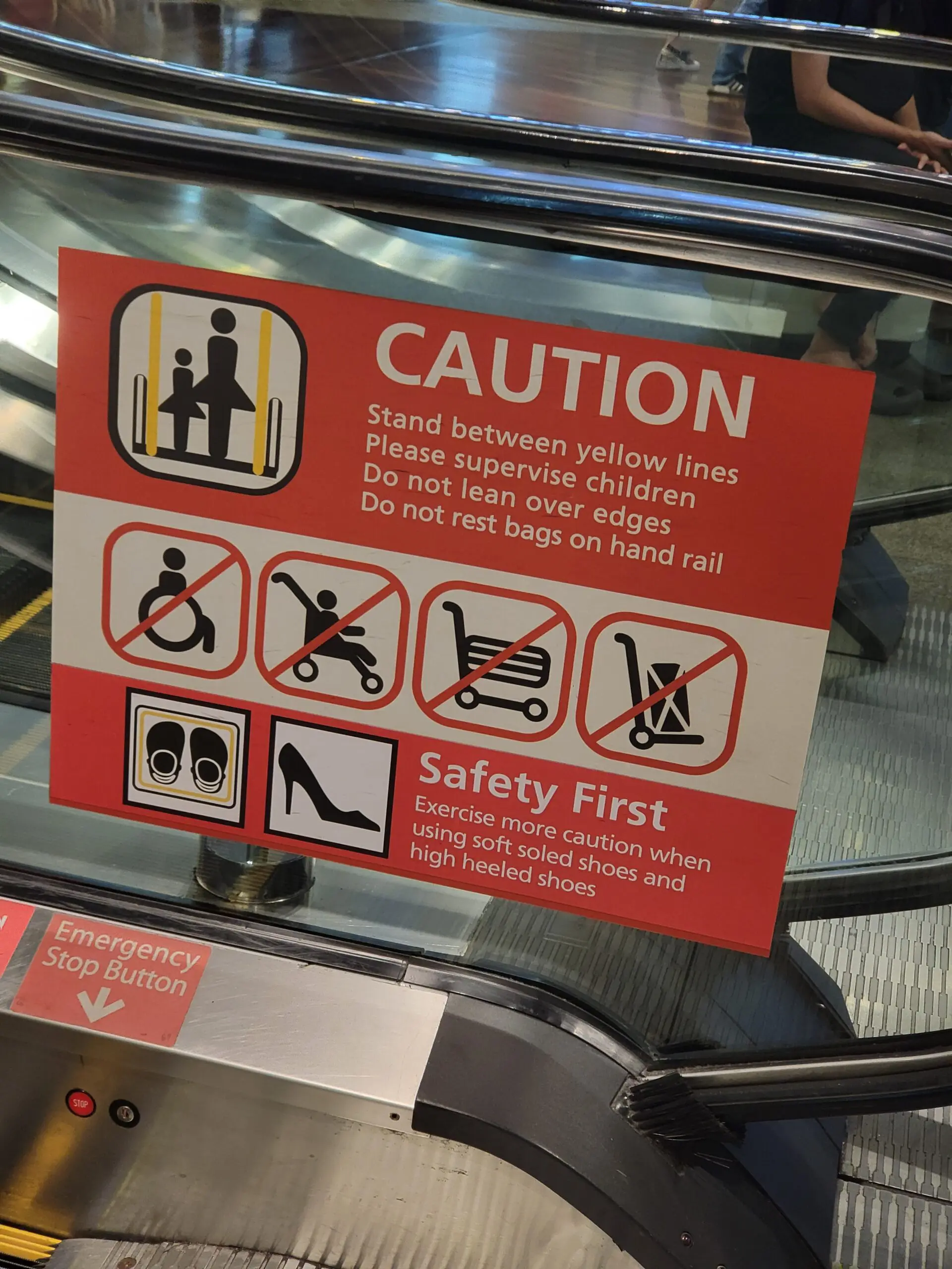 Caution sign for Crocs Wearer