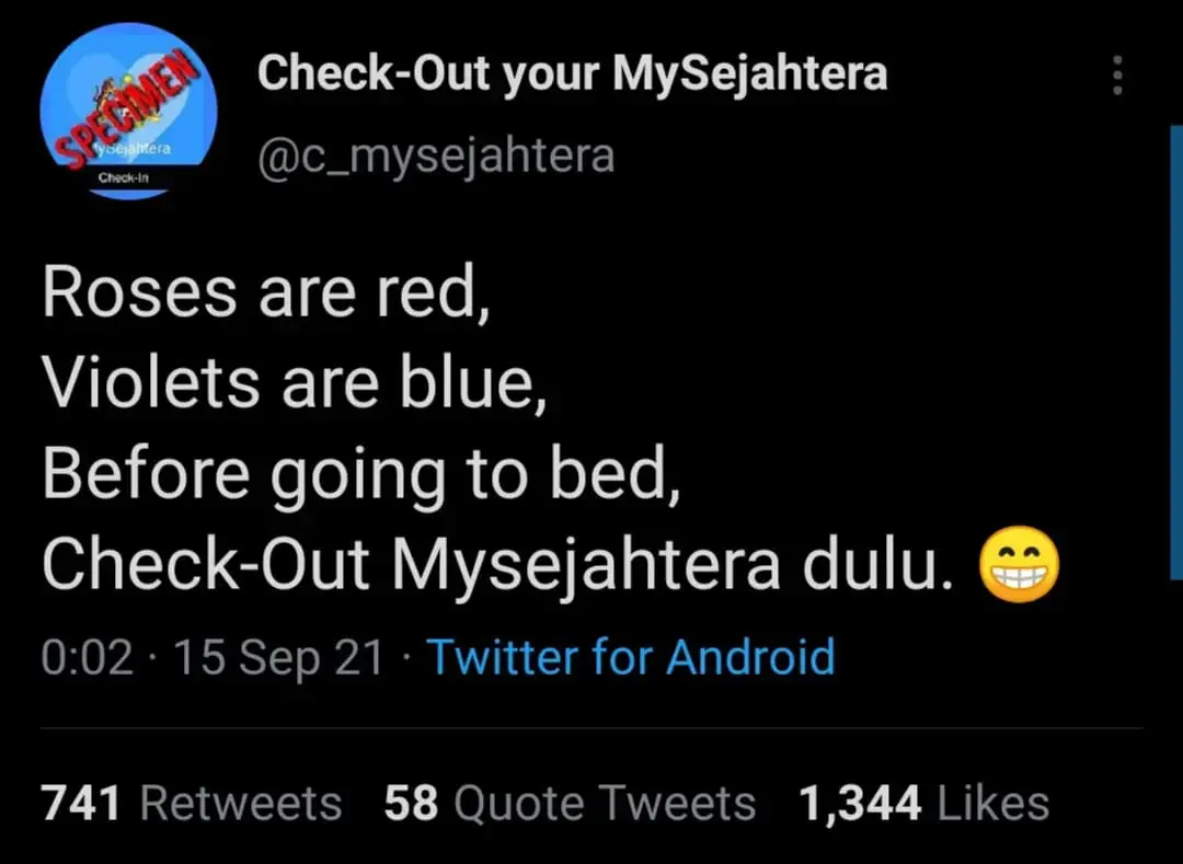 check out mysejahtera app. Screenshot from Satire account by creative Malaysians. 