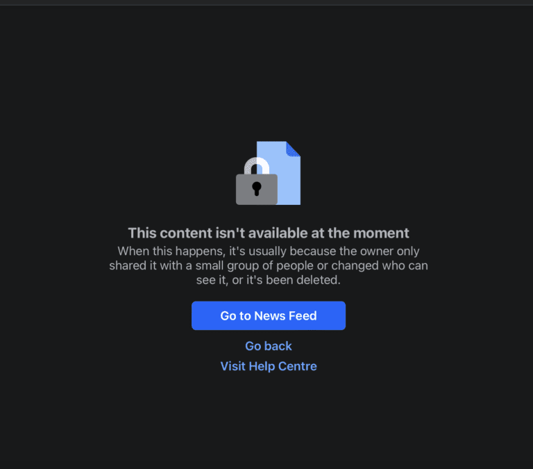China Press FB page error message